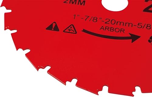 Miniatura 9 de Paquete de 2, 8", 7.874x0.079 in-24T, eje de 1" con arandela de 78"-20-58", hoja de cortador, cuchilla cortadora de cepillo, hoja de acero. Adecuado