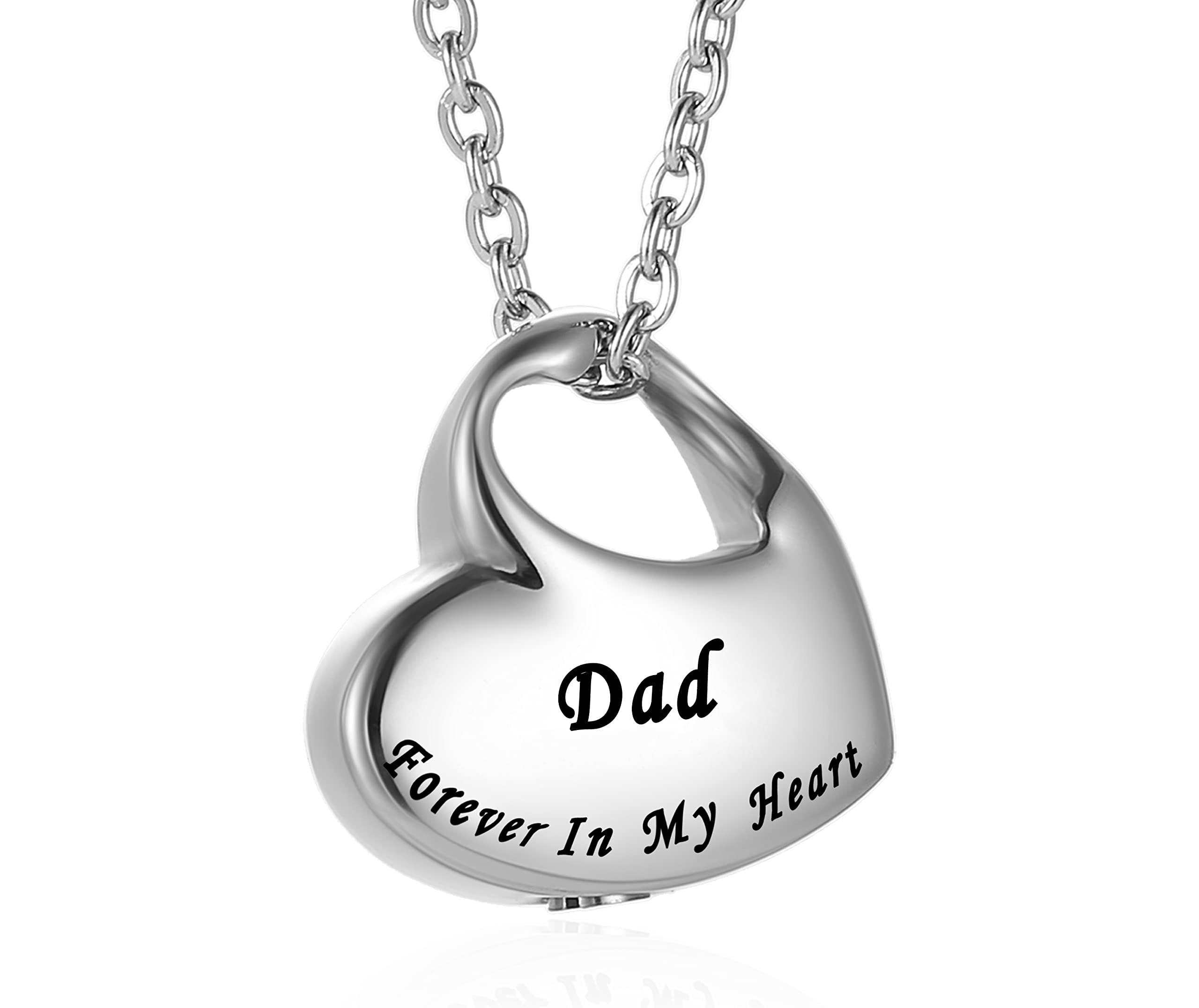 VIUJUH Cremation Urn Jewelry for Ashes, Ash Keepsake Urn Necklace for Man Women,Waterproof Memorial Pendant with free filling kit & velvet box