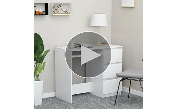 Amazon.co.jp: vidaXL デスク ホワイト 90x45x76cm