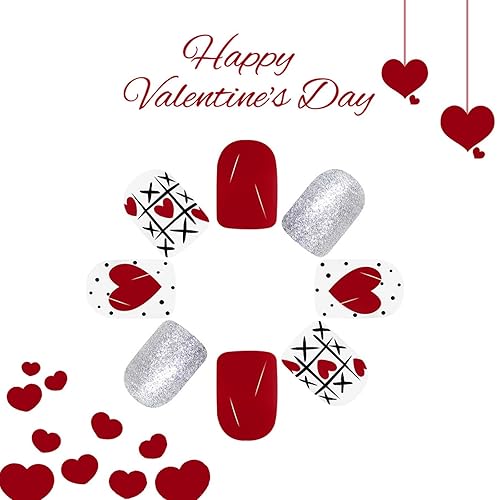 Miniatura 8 de Uñas postizas cuadradas a presión, cortas, bonitas, florales, acrílicas, con diseños de flores de arcoíris, uñas artificiales a presión, uñas