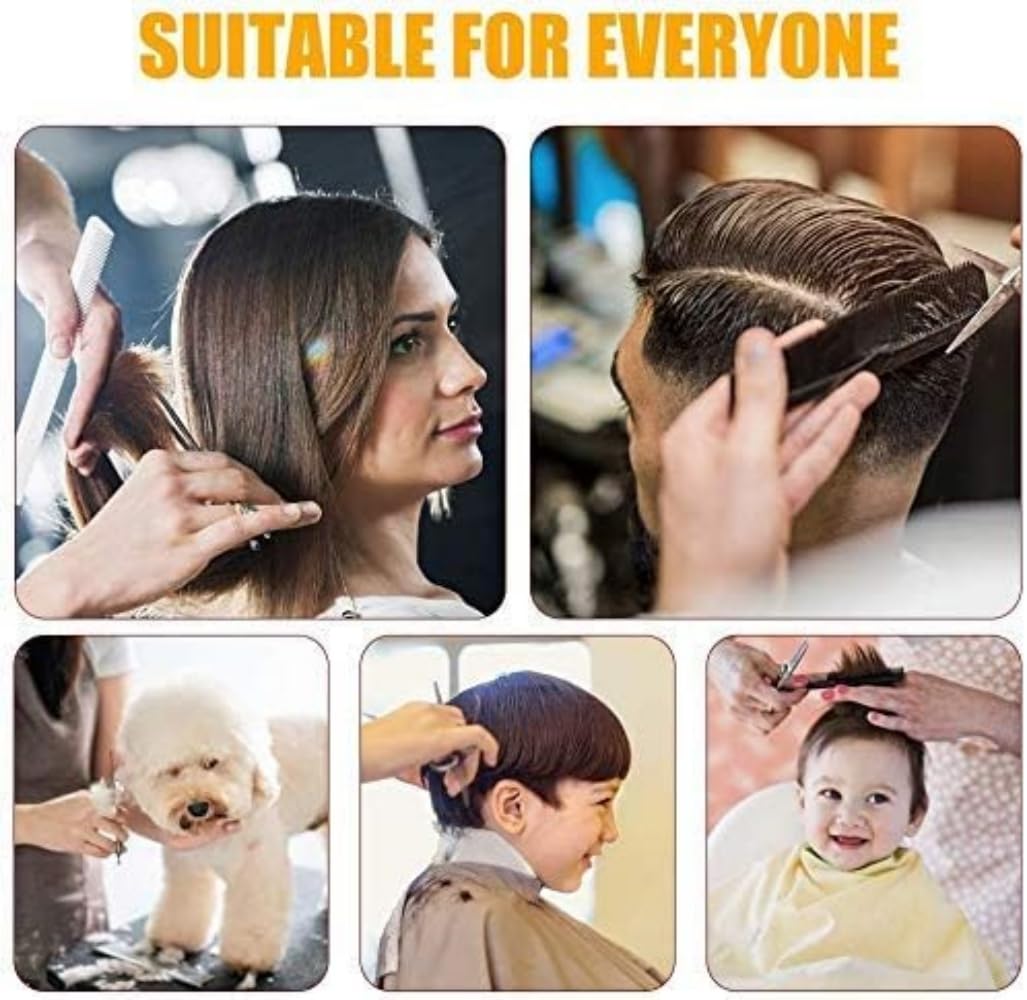 Friseurschere Profi 7 Pcs Haarschneideschere Set Haarschere Professionelle Friseur Set Rostfreie Bartschere Perfekter Effilierschere Linkshander Für Kinder Männer Frauen Haustiere Familie Friseursalon