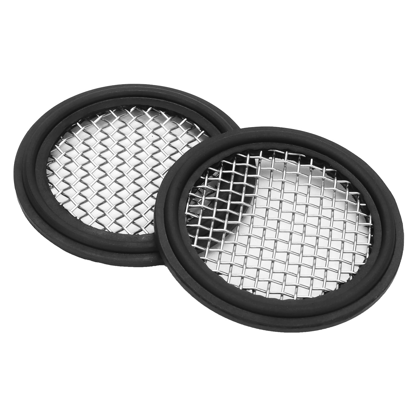 DERNORD 2 Pack 1.5" Sanitary Tri-Clamp Gasket Buna-N (NBR) w/Stainless Bonded Type Screen 10 Mesh
