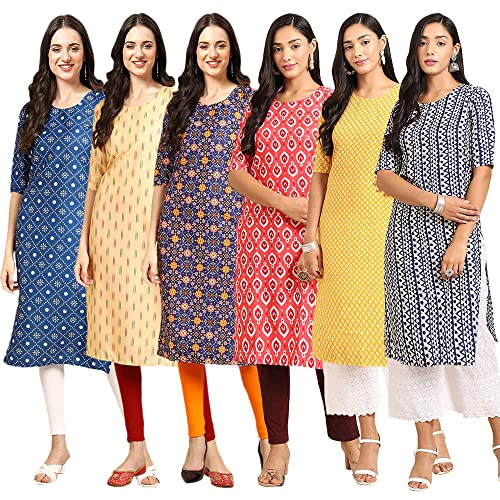 Image of Pinkmint Women's Crepe Digital Printed Straight Kurta