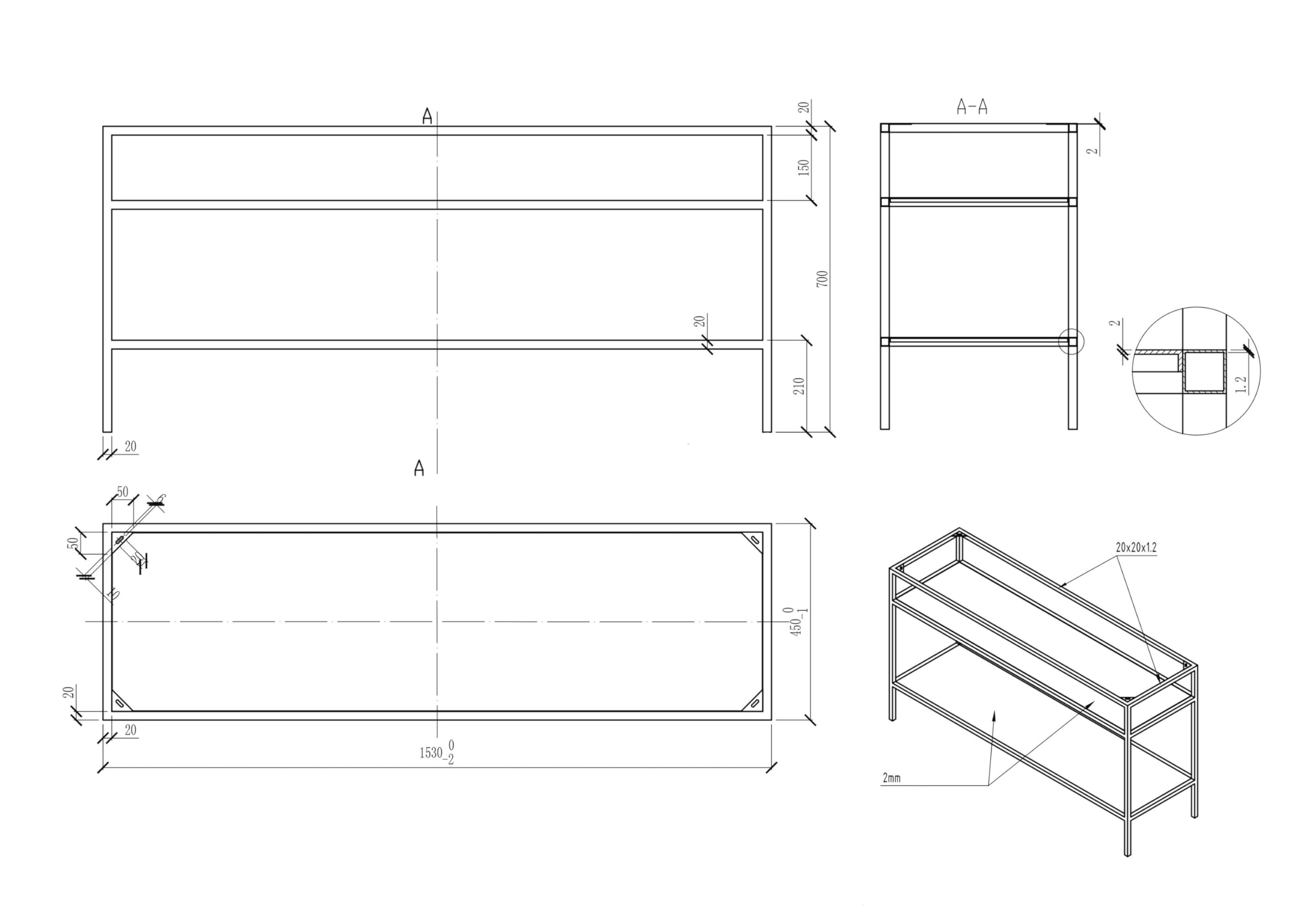 BERNSTEIN - Double Vasque Lavabo Rectangulaire à poser/suspendre Quartz Noir 153x45x15cm fonte minérale Lave main mural + Console métallique sur pieds - Design, Robuste & Durable - TWG16