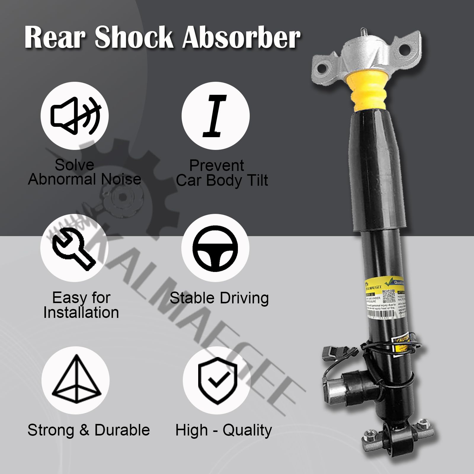 Kalmaegee 2PCS Rear Shock Absorber Struts Compatible with Lincoln MKZ 2.0L 3.7L V6 2013-2020, for Ford Fusion 1.5L 1.6L 2.0L 2.5L 2013-2020