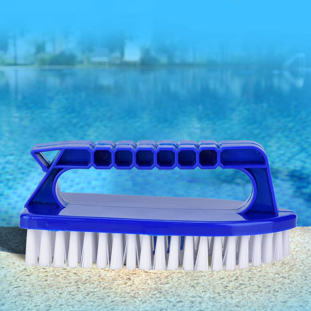 WOOXGEHM Pool Step Corner Brush, Fine Bristles Handheld Swimming Pool Step Corner Brush with Nonslip Handle for Swimming Pool Step, Swimming Pool Corner, Window, Sliding Door