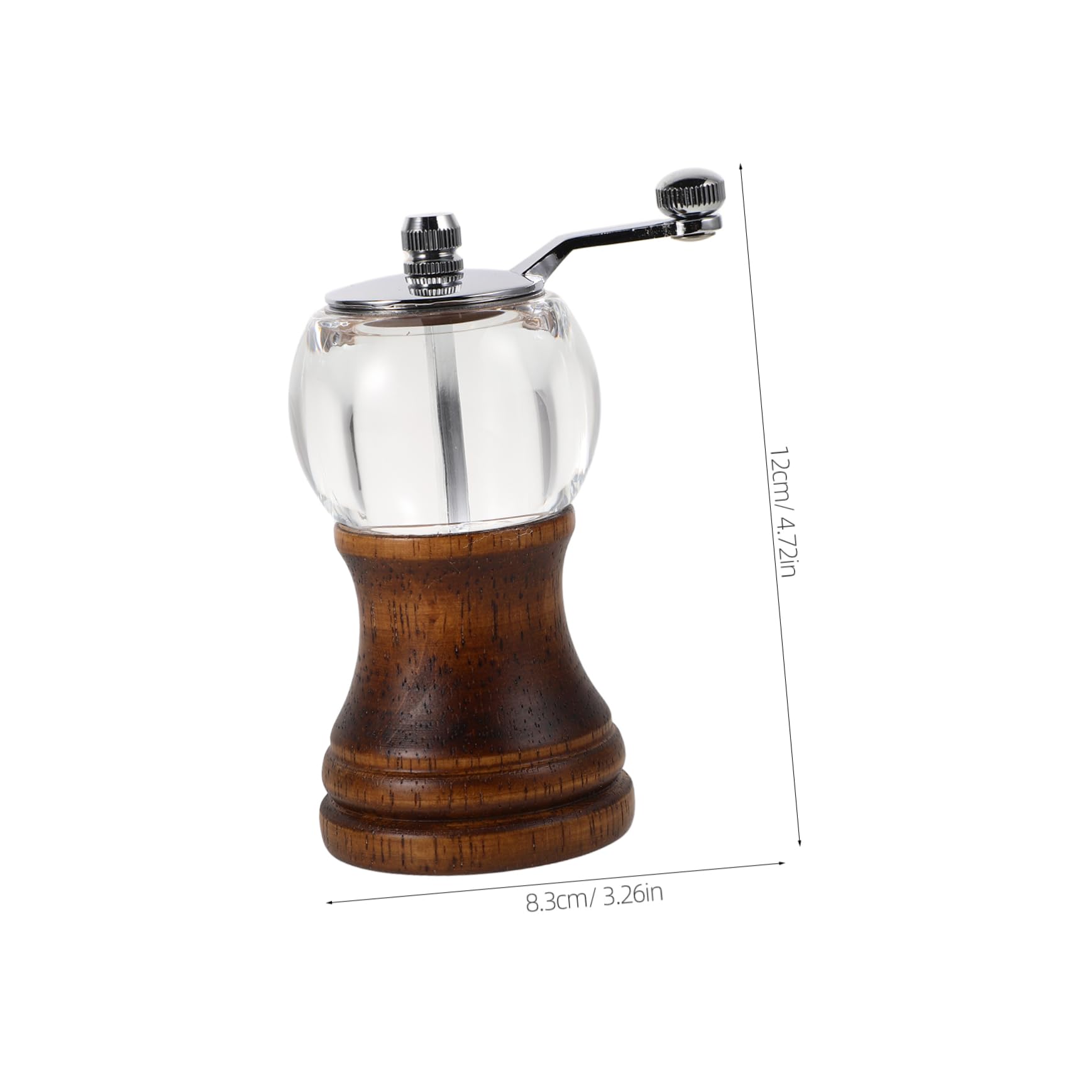 HEMOTON Hand Crank Mini Pepper Grinder Manual Kitchen Tool for Salt Pepper Spices Grinding for Outdoor Bbq Camping Effortless Operation Easy Cleaning