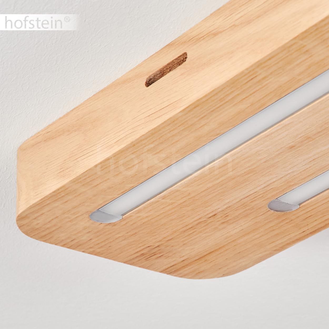 LED Deckenleuchte 'Cajas' – 2-flammig, Naturholz/Weiß, 12 Watt, Skandinavisches Design