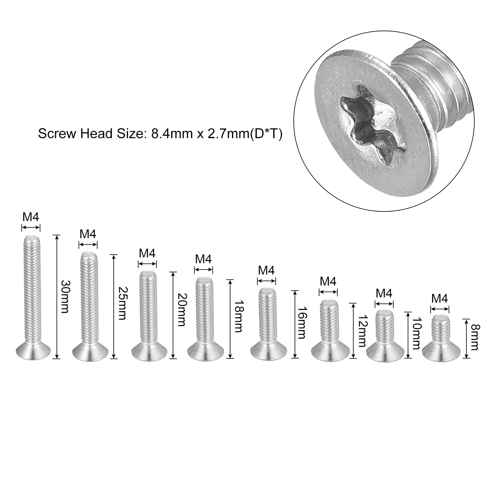 Viti Testa A Bottone #12 X 1 Viti Di Sicurezza In Acciaio Inox A - Foto 3