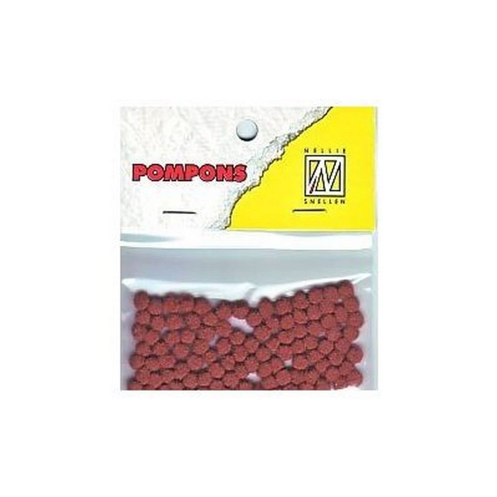 Nellie Snellen Brown Nellie's Choice 3Mm Mini Pom Poms 100Pcs
