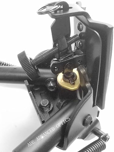 Miniatura 3 de Ade Advanced Optics Bípode de rifle de pivote táctico giratorio de 16 a 27 pulgadas y adaptador de riel Picatinny gratis