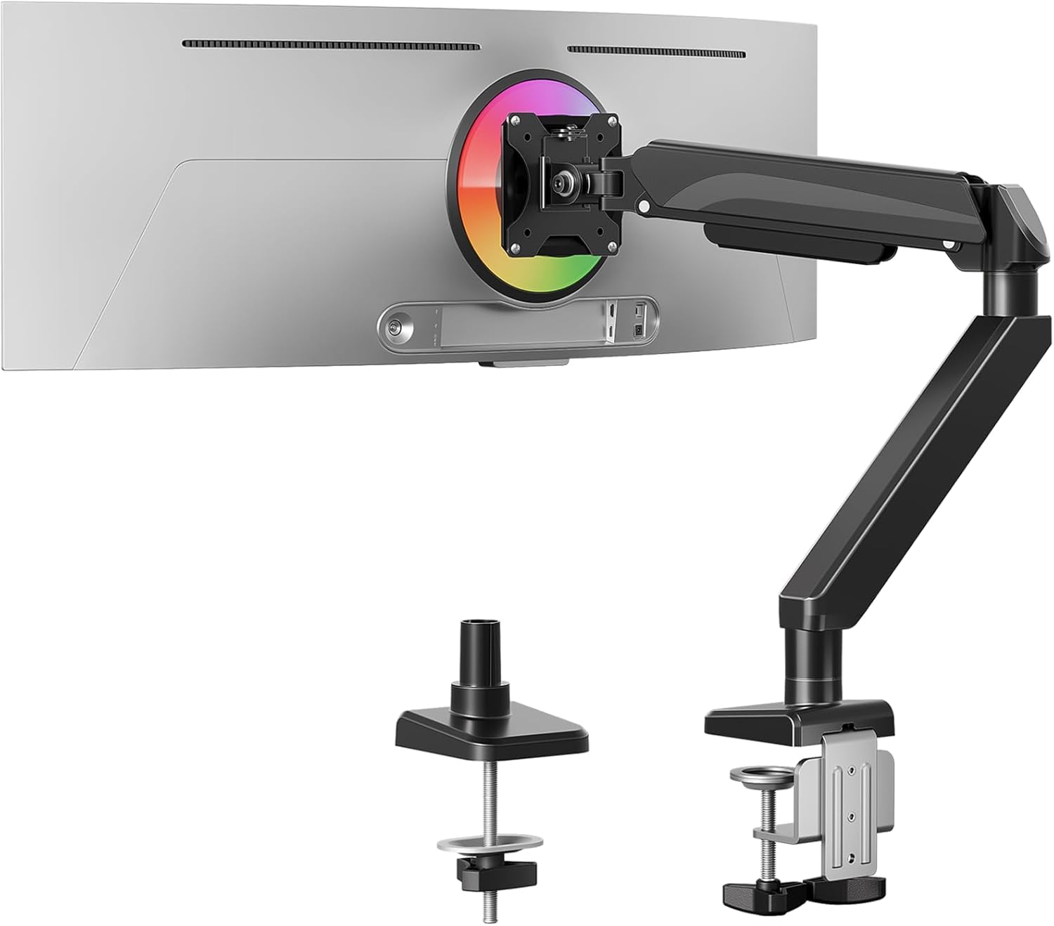 MOUNTUP Heavy Duty Single Monitor Arm for 42 40 39 34 32 27Inch Screens, Monitor Stand for Desk Supports 4.4-33 lbs, Hei