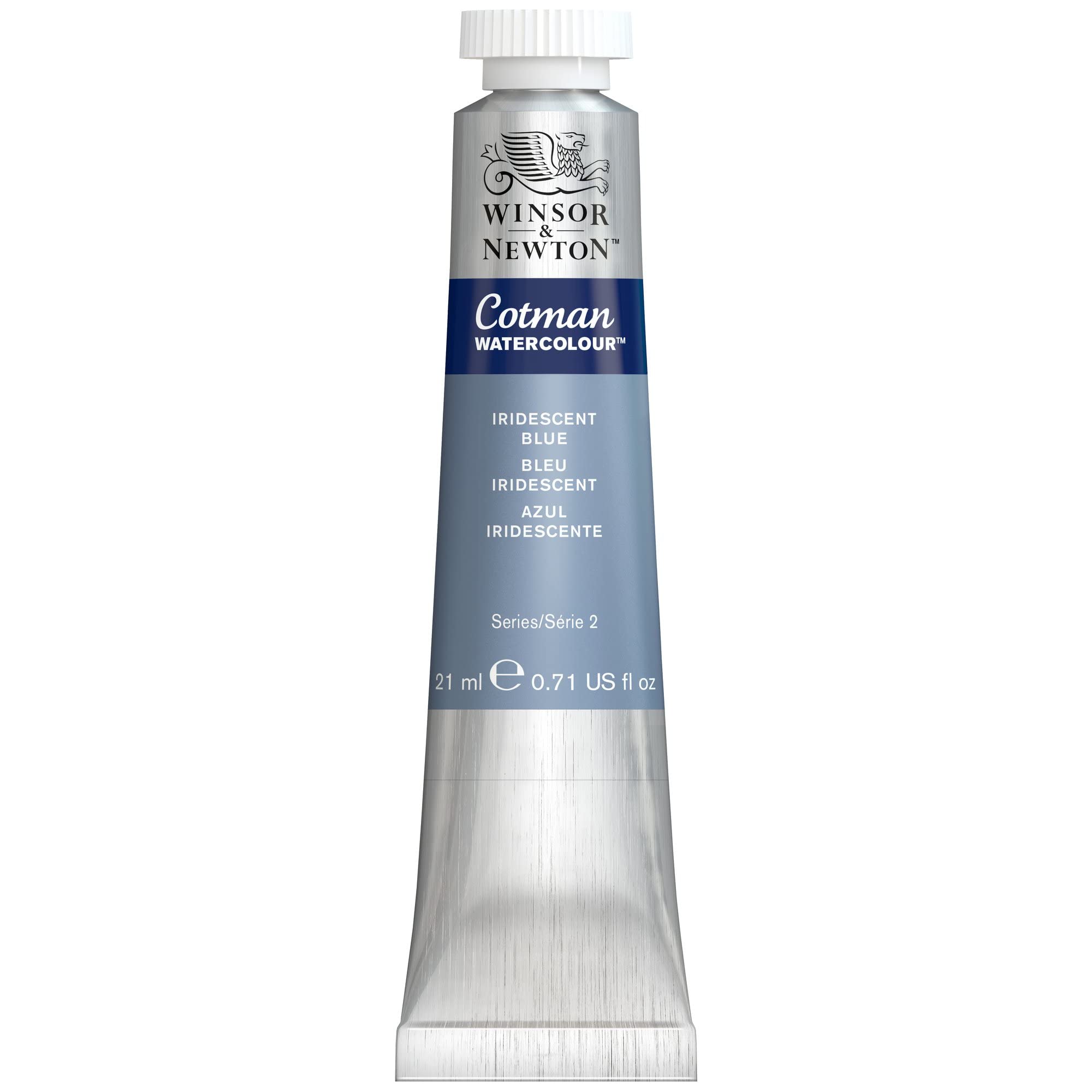 Winsor & Newton Cotman Metallic Watercolour Paint: Iridescent Blue, 21ml Tube, Vibrant Pigments