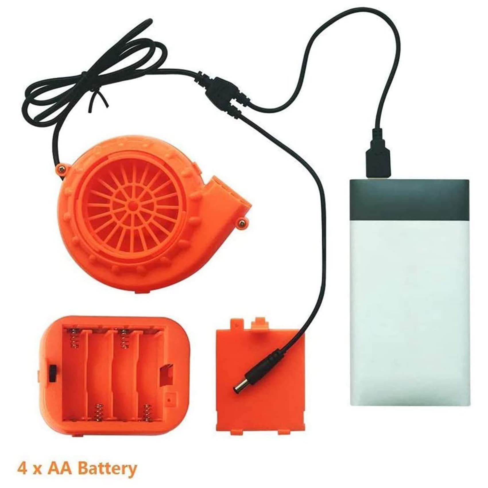 Ventilateur Mini Portable Pour Costume Gonflable, Tête De Mascotte - Alimentation Par Power Bank USB - Pour Refroidissement, Déguisement