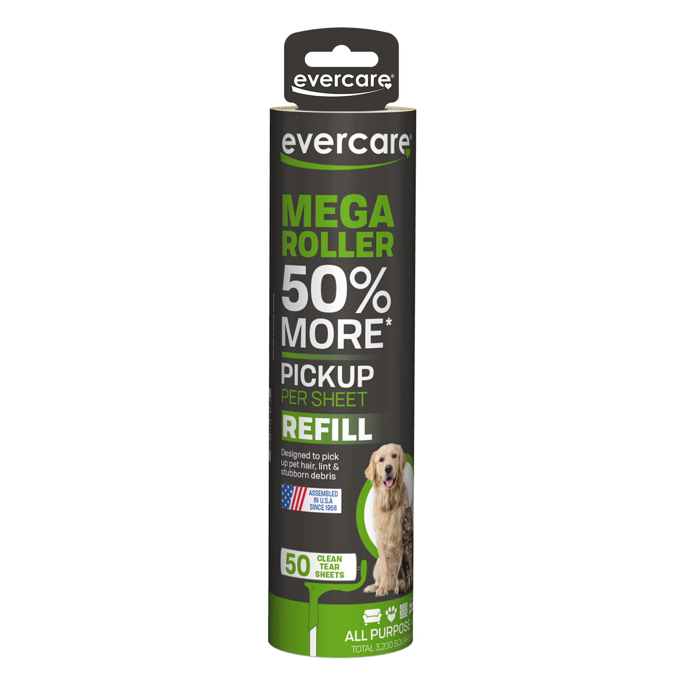 EvercareMega Cleaning Extendable Roller Refill: Mega Roller Refill 50 Sheet Roll
