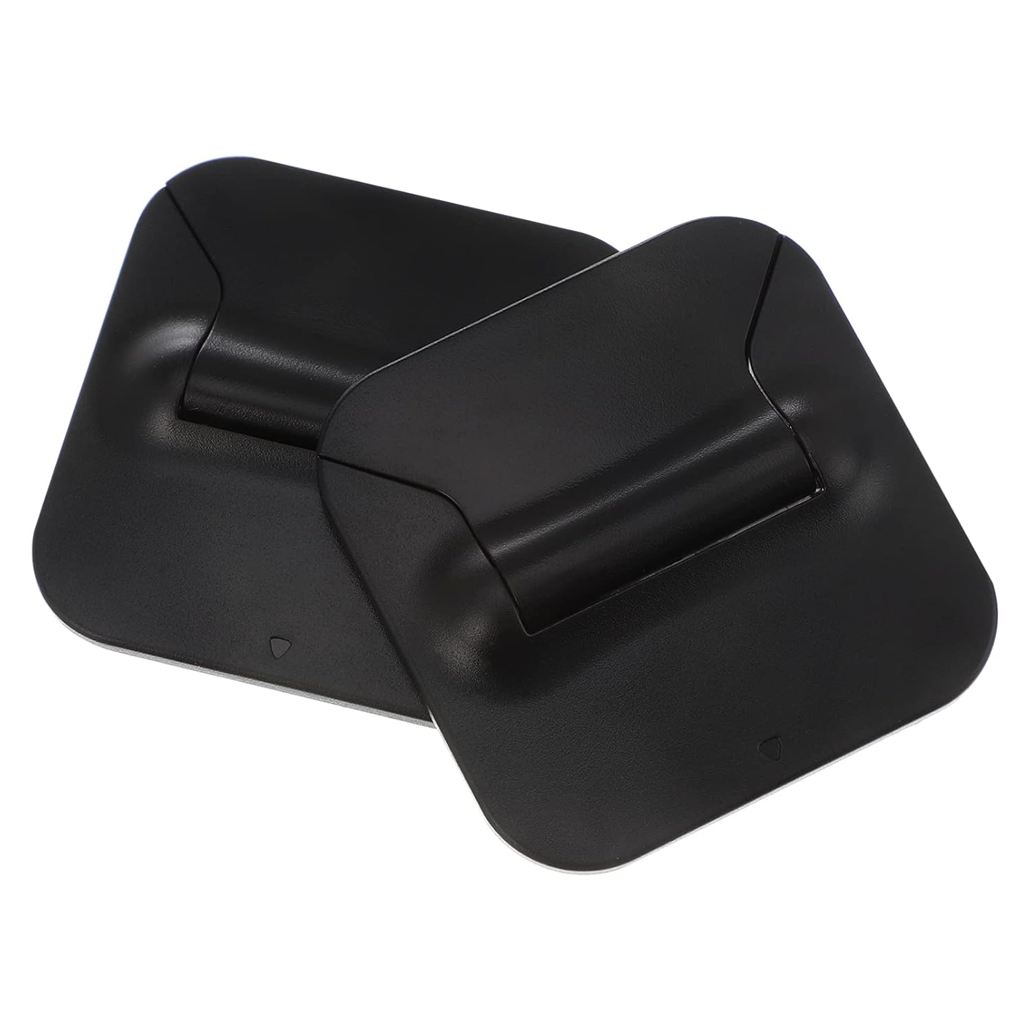 Plastic Laptop Stand Black 2pcs Desk Riser Heat Dissipation Foldable Angle Adjustable