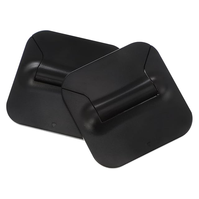 Plastic Laptop Stand Black 2pcs Desk Riser Heat Dissipation Foldable Angle Adjustable