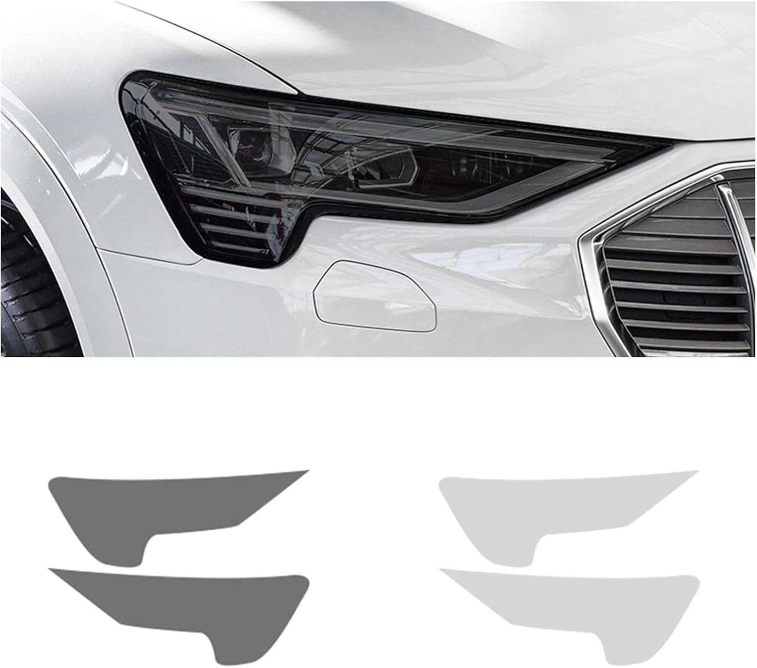 SamLng Car Front Light Film for Etron 2019 2020 2021 2022 Precut Headlight Protective Film Car Front Headlamp Protection Film car Lights Film Headlight Anti-Scratch Non-Yellowing Protective Film