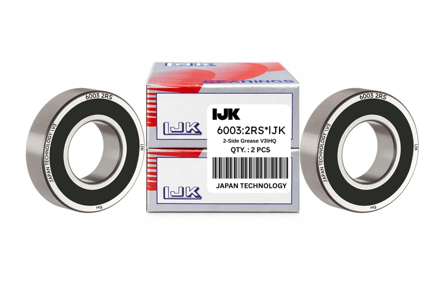 Ball Bearing 6003 2RS, Double Rubber Sealed, 2 Pieces-image-43