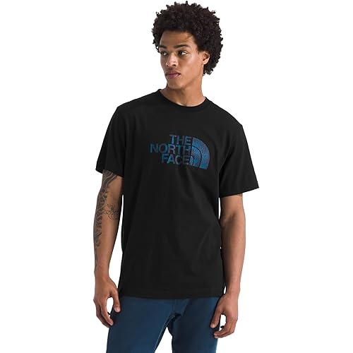 THE NORTH FACE Men's Evolution Regenerative Ink Half Dome Short-sleeve Tee | Regular Fit Cotton Shirt With Logo Graphic