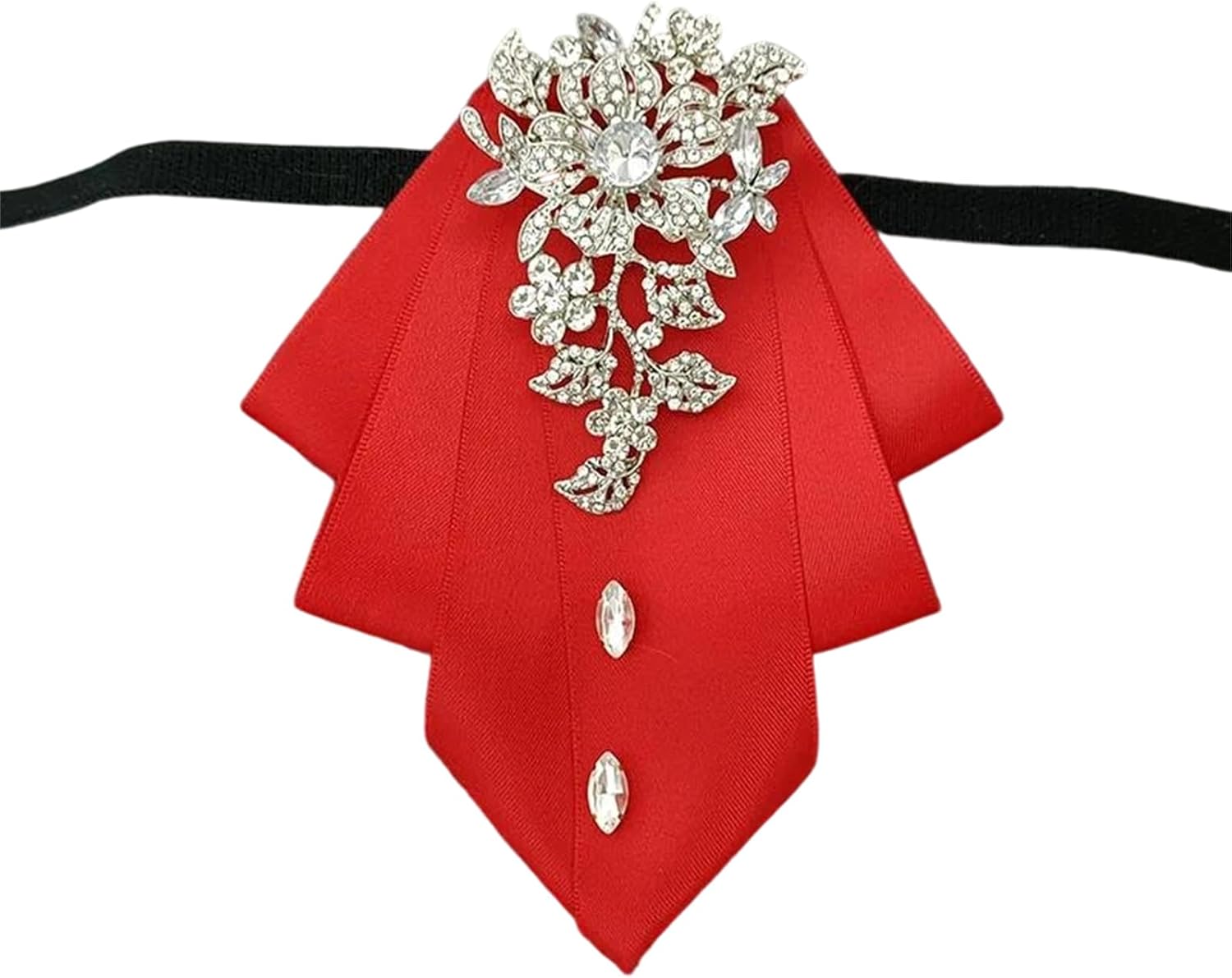 Womens Mens Original Design Bow Tie Handmade Rhinestone Flower Brooch for Luxury Fashion Suit Shirt Accessories