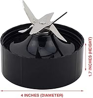 Vista 3 de Vaso colosal de 32 onzas con tapa abatible + cuchilla extractora para licuadora NutriBullet Lean NB-203 1200W