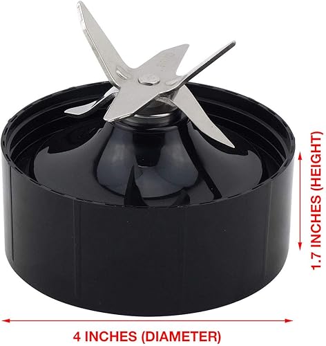 Miniatura 5 de Paquete de 3 cuchillas extractoras de repuesto compatibles con licuadora Nutribullet Lean NB-203 1200W