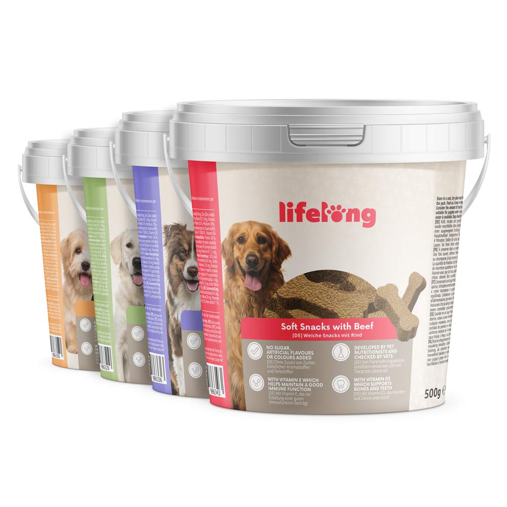 Buy Amazon Brand Lifelong HighProtein Dog Treats with Turkey, Beef