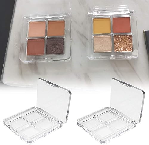 Miniatura 5 de Paleta vacía de lápiz labial con 4 rejillas de sombra de ojos, paleta de maquillaje vacía con bandejas de aluminio y cintas de doble cara para