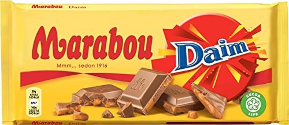 Daim Mjolkchoklad - Original - Swedish - Milk Chocolate - Bar 200 g