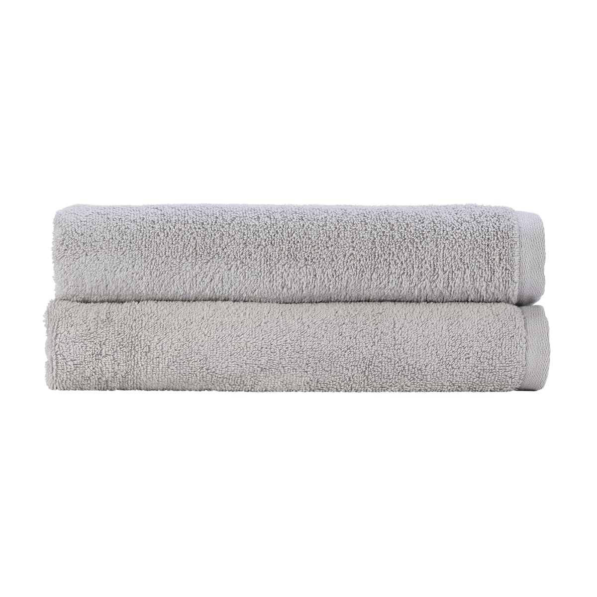 Christy Cirrus Lightweight Bath Towels | Set of 2 | Quick Dry | Super Soft and Fluffy | Lightweight Bathroom Shower Towels | 100% Cotton | Cloud Grey