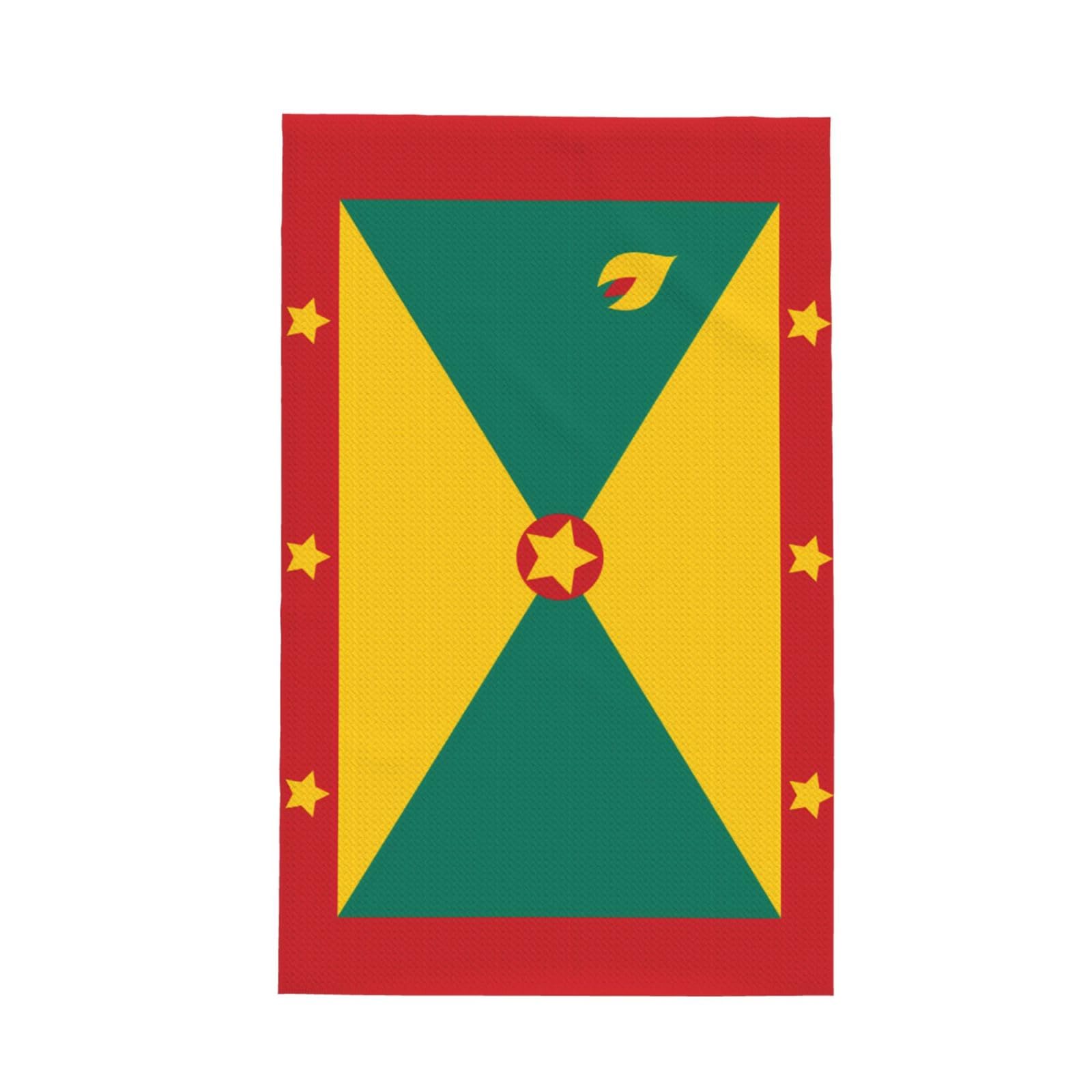SXZVVBN Flag of Grenada Super Absorbent Microfibre Waffle Towels Fast Drying Dish Cloths Home Cafe Barista