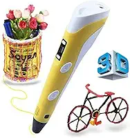Caneta Impressora 3D Drawing Desenho Display Bivolt amarelo