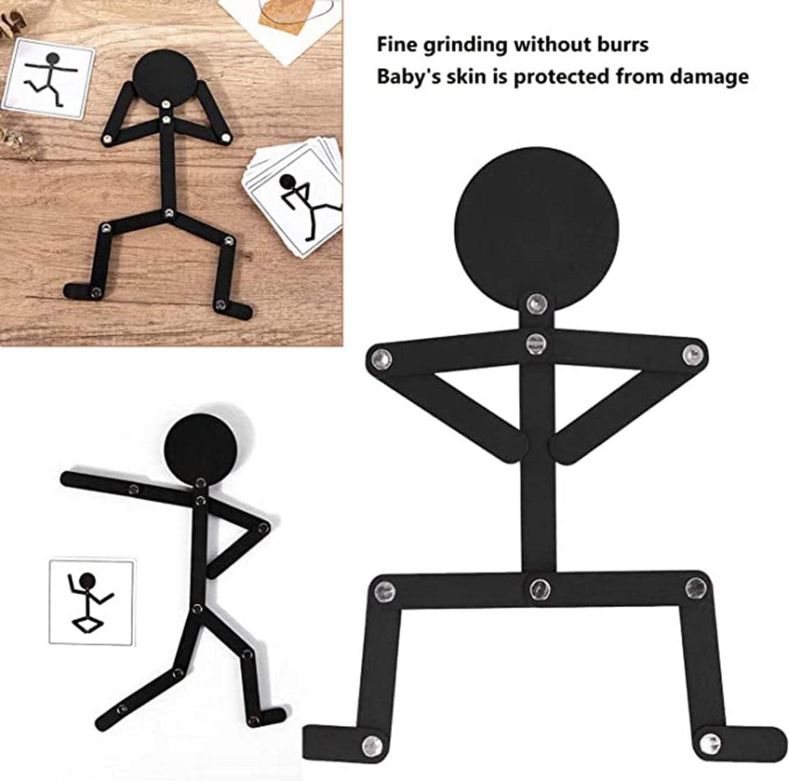 Luckxing Stickman Mr.Flex Puzzle Bois Jouet Educatif Motricité Fine