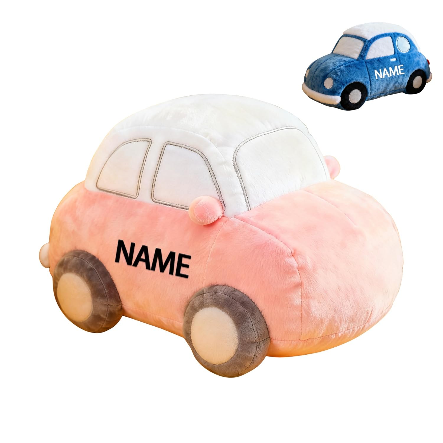 VWCSDSCS Personalized Cartoon Car Shaped Throw Pillows Custom Hugging Car Plush Stuffed Pillow Couch Bed Living Room Kids Bedroom Decor for Boys Girls in Christmas Birthday