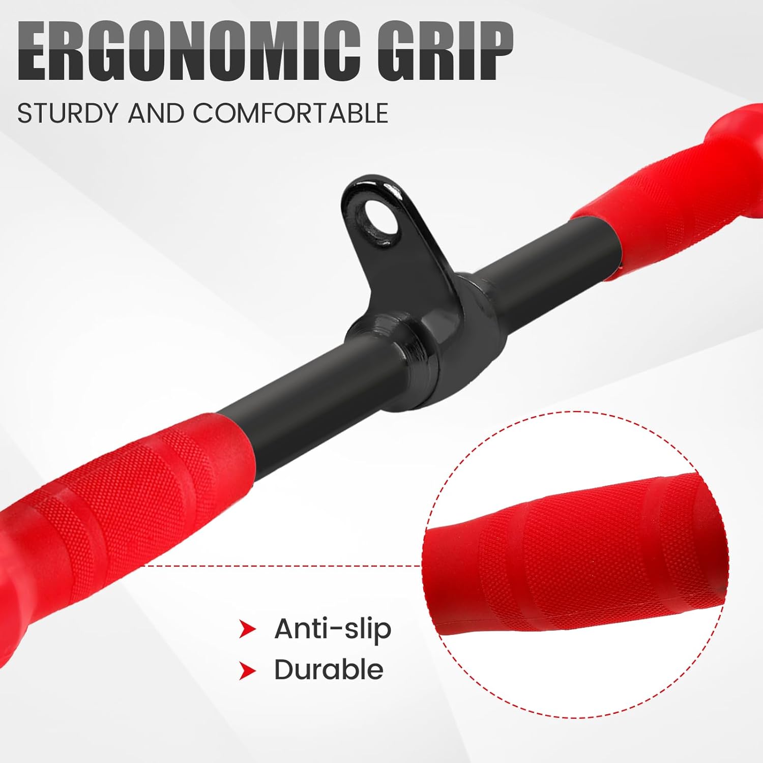 V-shaped Bar Straight Rotating Bar Curl LAT Pull Down Bar D Handle Double D Row Handle With PU Grip Environmentally Odorless, Lat Pulldown Attachments Cable Machine Attachment for Home Gym