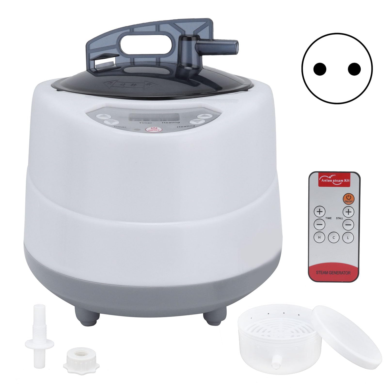 Sauna à Vapeur 1000 W Générateur de Vapeur Portable 2,0 L avec Télécommande