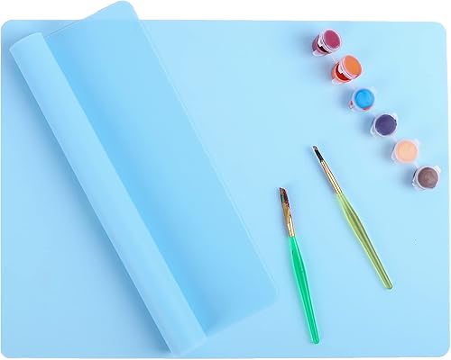 BUTJIJV Alfombrilla de silicona para manualidades 1575 x 118 pulgadas alfombrilla de silicona para resina epoxi almohadilla de protección de mesa