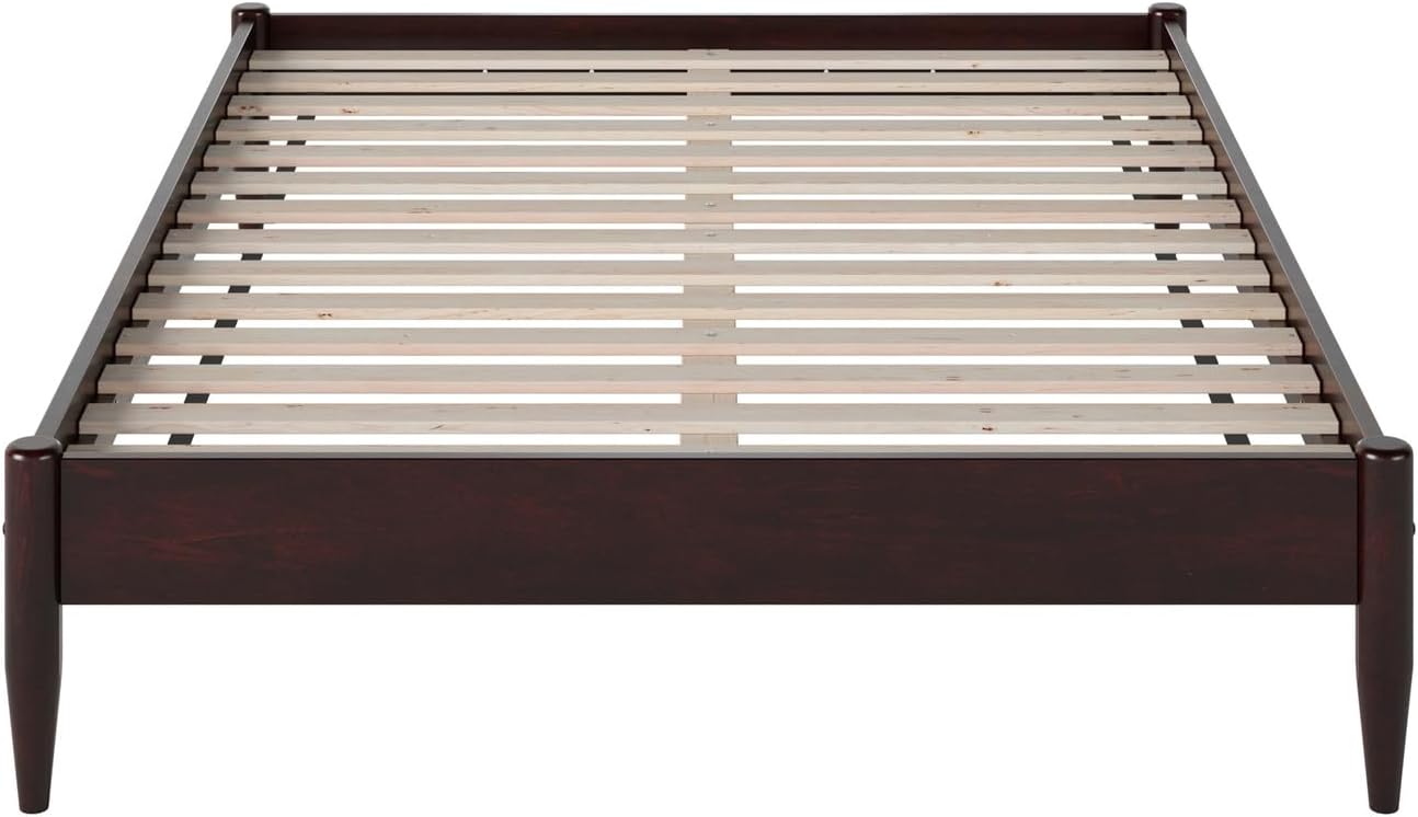 HomeStock 14" Full Basic Platform Bed Frame in Espresso