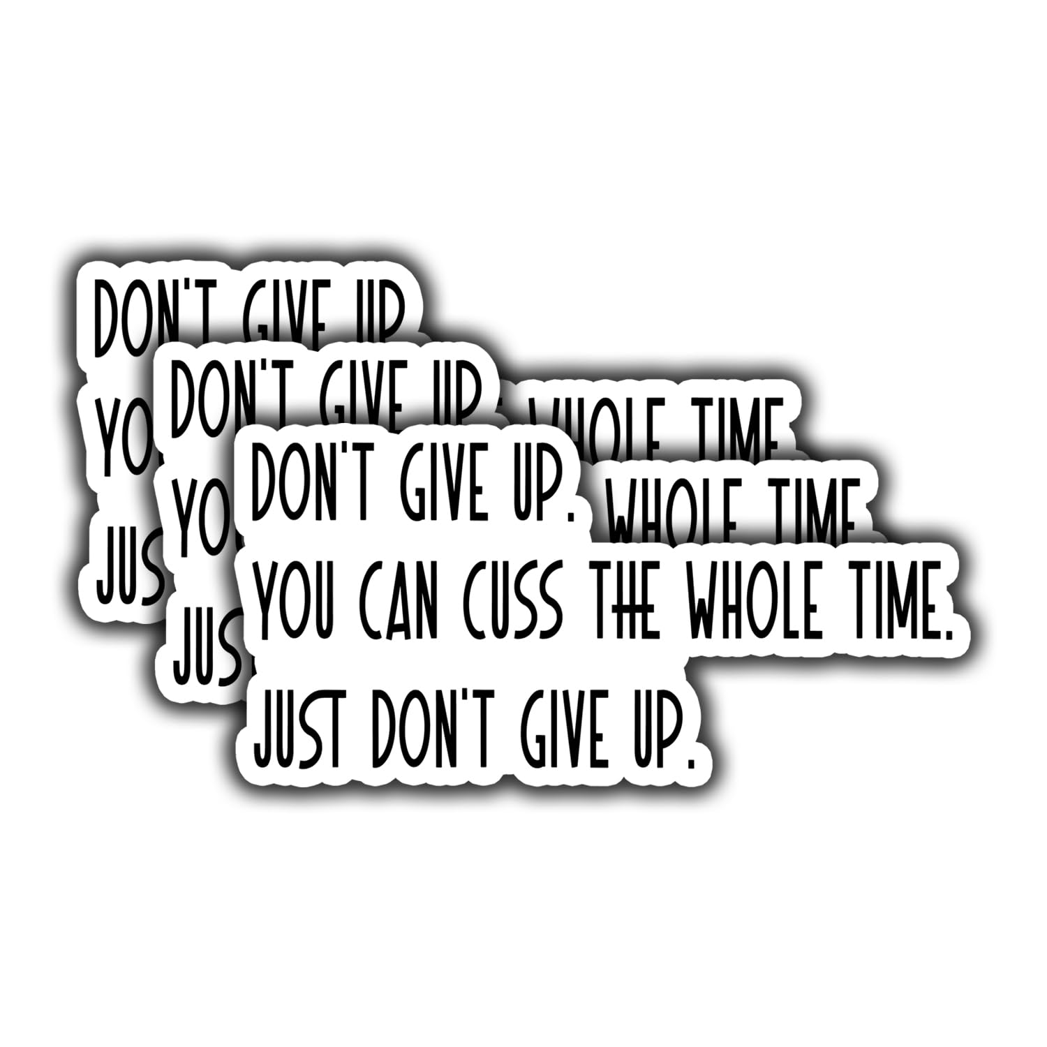 Autocollants vinyle Don't Give Up phrase de motivation amusante pour Kindle