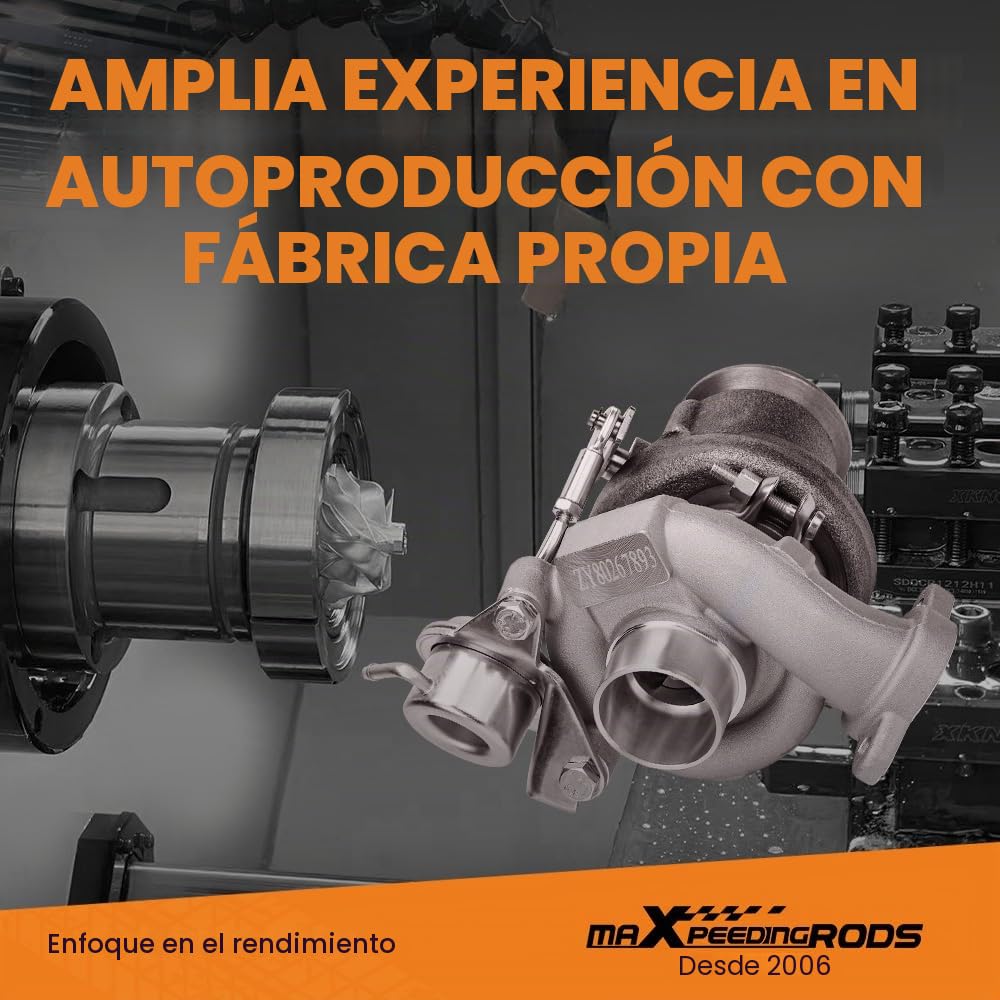 maXpeedingrods Turbocompresor TD025 para 207 307 308 Expert Partner | 1.6 HDi 1.6L DV6 B / DV6 ATED4 49173-07508 4917307508
