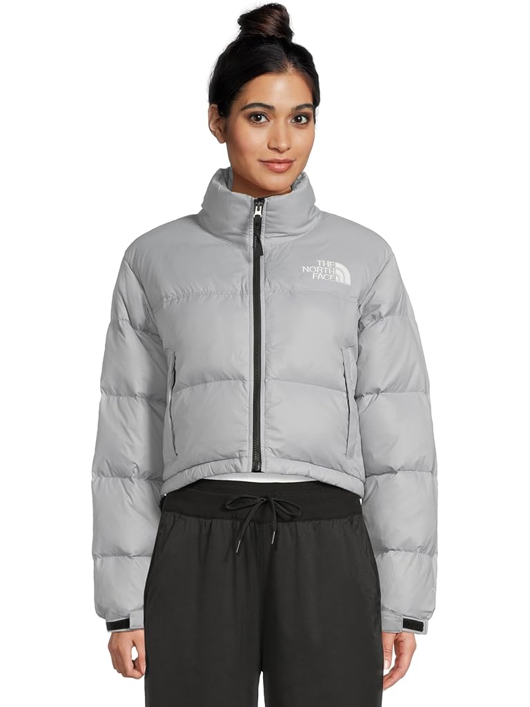 Gray The North Face Nuptse Short Jacket