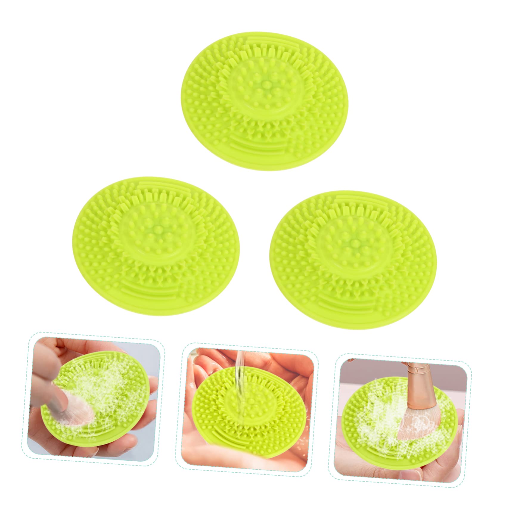 Housoutil 15 Pz tazza per pennelli da trucco tampone per la pulizia delle spazzole tappetini per la pulizia dei pennelli da trucco scrubber strumento di pulizia di bellezza