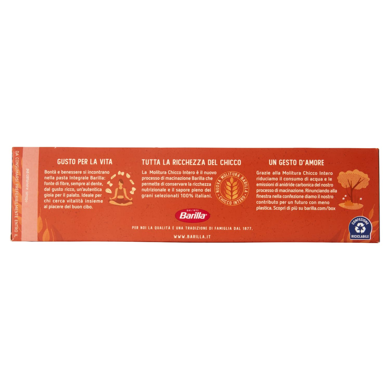 Italian Gourmet Spaghetti Integrale Pasta Vollkornnudeln 30 x 500g | Aus vollem Hartweizen; ricchi di fibre, tengono la cottura, ideal zu Tomate, Gesamtnettogewicht 15 kg + Kostenlos Polpa 400g
