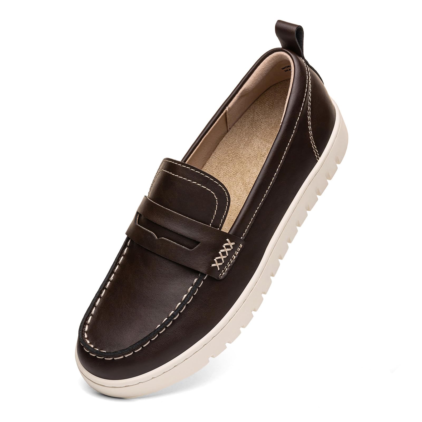 - Women's Comfortable Classic Penny Loafers Leather Sneakers Casual Slip On Dress Shoes Office Work Everyday Walking Flats Driving Shoes for Women