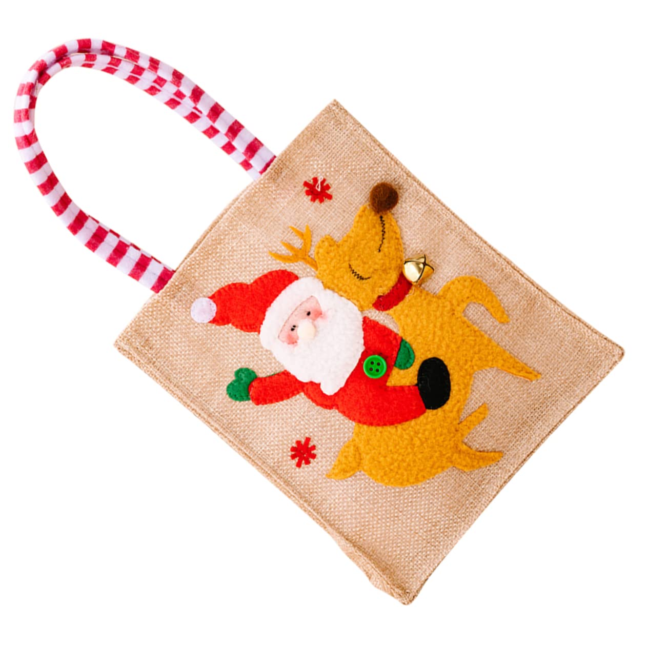 Bolsas de supermercado de Navidad en tela de arpillera resistente para llevar tus compras