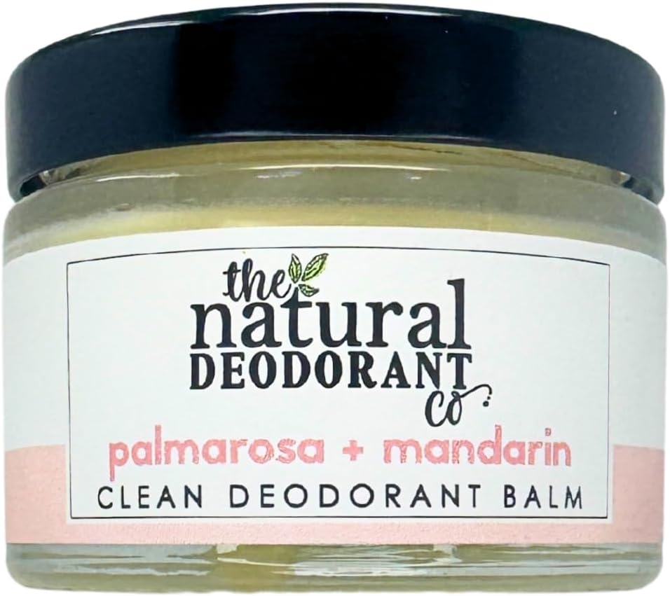 Clean Deodorant Balm Palmarosa & Mandarin 55g, Aluminium Free, Plastic Free, All Day Protection