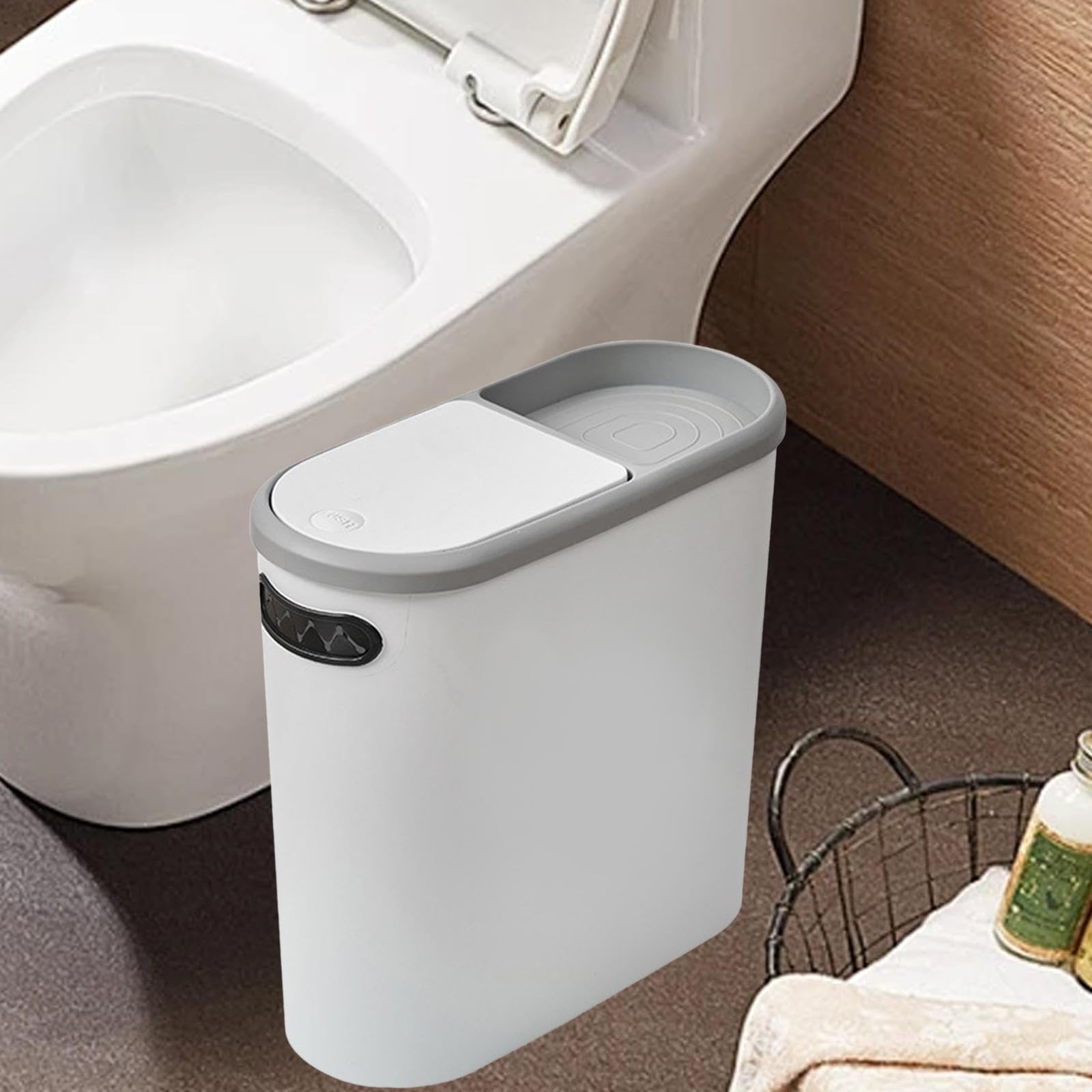MagiDeal Cestino per la Spazzatura Nordico da Bagno, 10 Litri, Semplice, Sottile e Stretto, per Cucina, Ufficio, Studio, casa, Soggiorno, Garage
