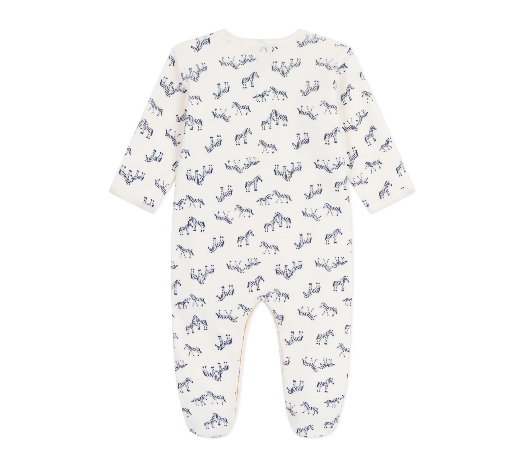 Image secondaire de Pyjama Bébé en Velours Imprimé Zèbre - Petit Bateau