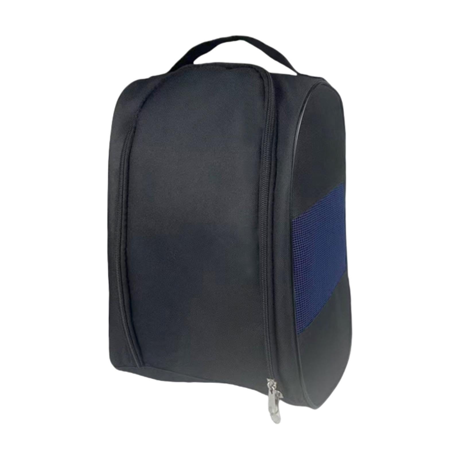 RNXRZANK Golf Shoe Storage Bag for Travel and Sports, Black Blue